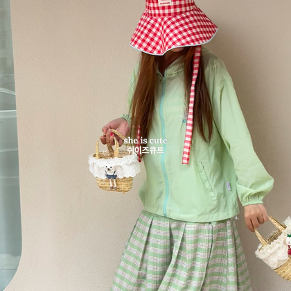 夏季原创草编包包女软萌卡哇伊水桶包轻便手提女包甜美挂饰手工篮